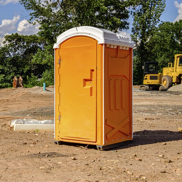 how often are the porta potties cleaned and serviced during a rental period in Akron Ohio